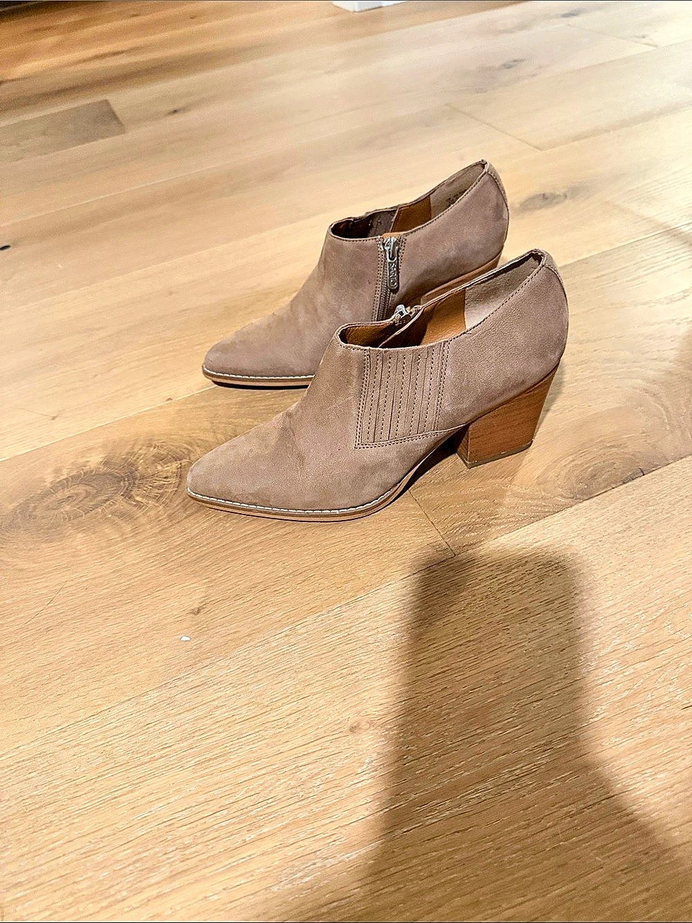 Franco Sarto Gracely Ankle Boot Brown Pointed Toe Booties